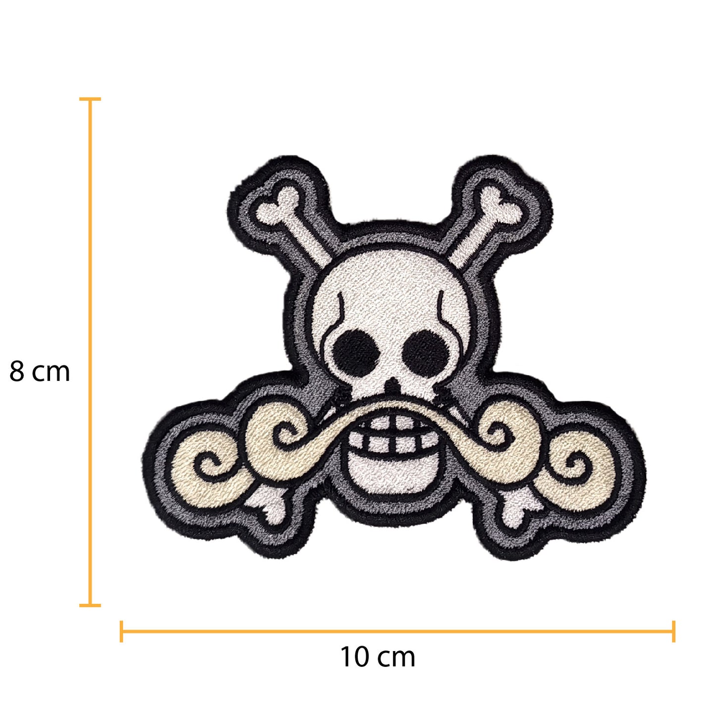 One Piece Usoop Skull Anime Embroidered Patch 8cm