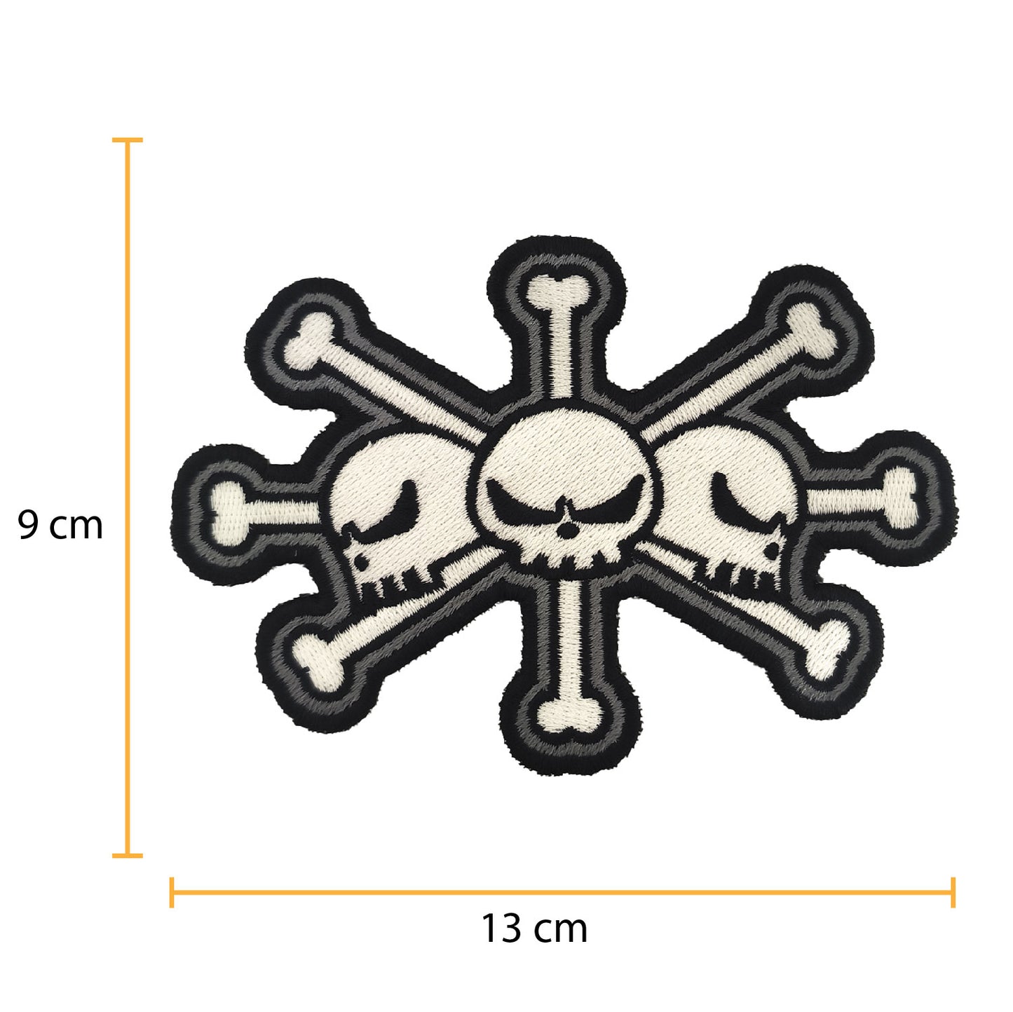 One Piece Usoop Skull Anime Embroidered Patch 8cm