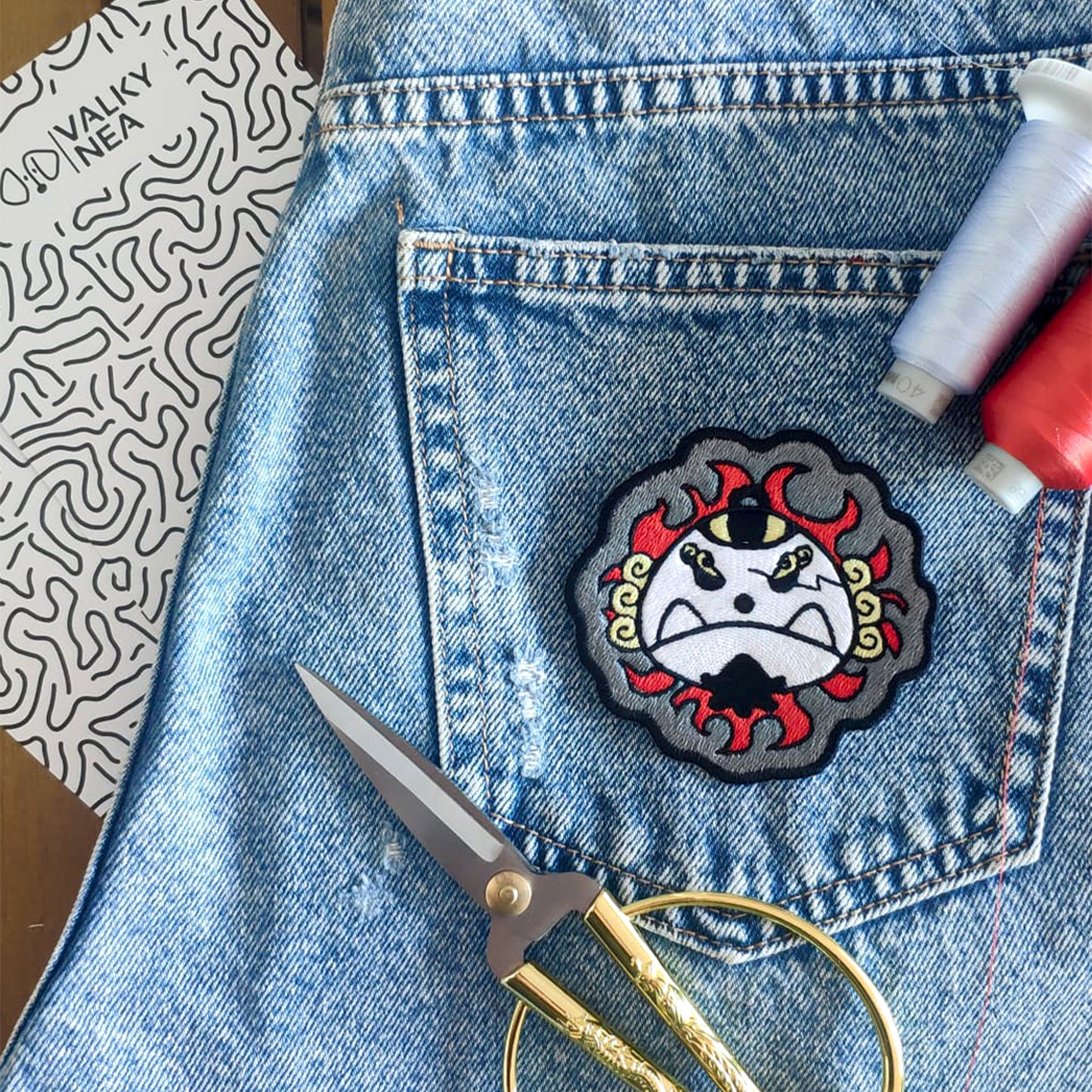 Parche Bordado Anime Calavera One Piece Jinbe - Valkynea