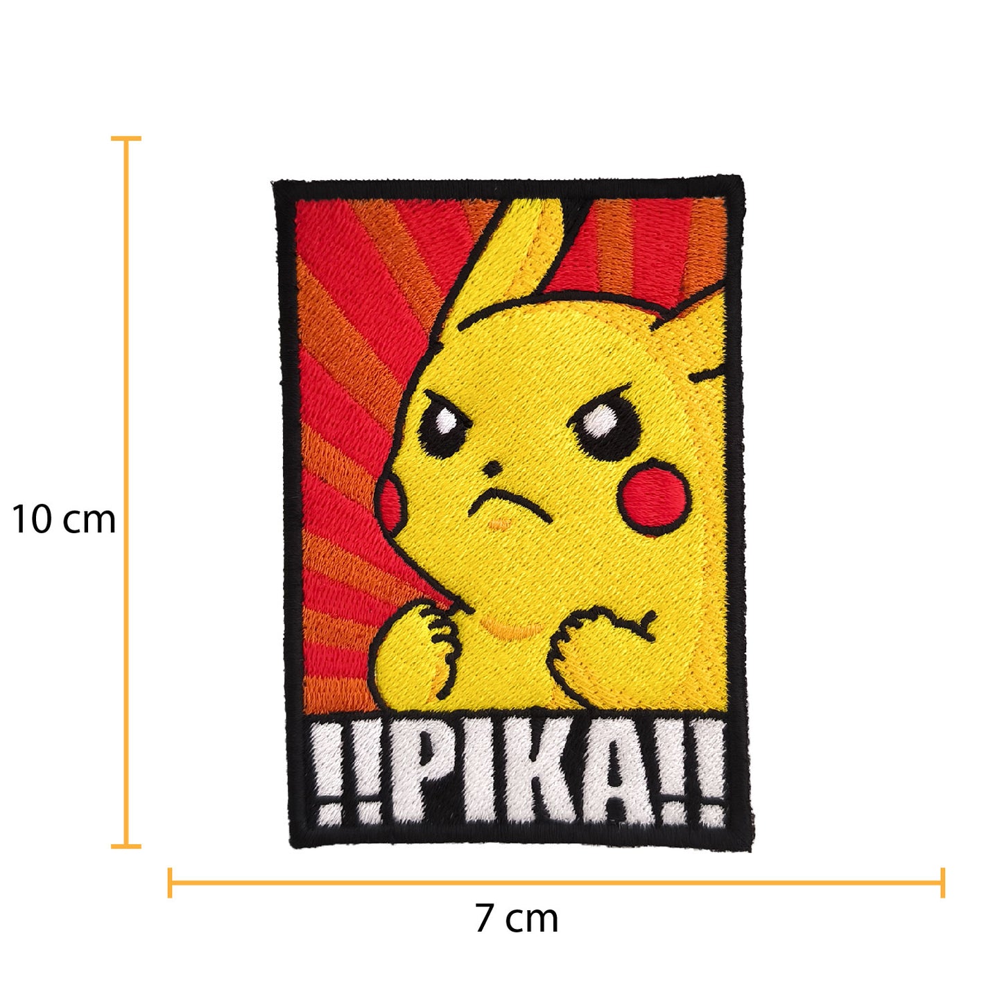 Parche Bordado Anime Pokémon Pikachu 10cm