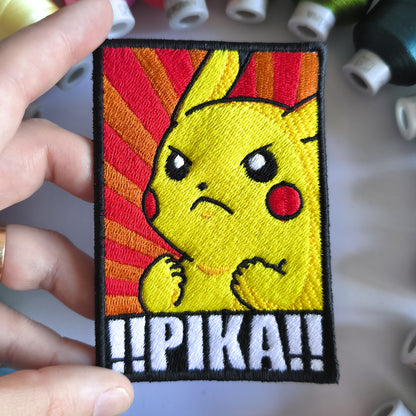 Parche Bordado Anime Pokémon Pikachu 10cm