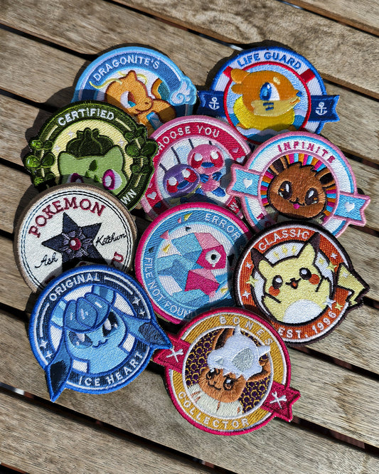 Parches Bordados Anime 5 Tazos Pokemon - Valkynea