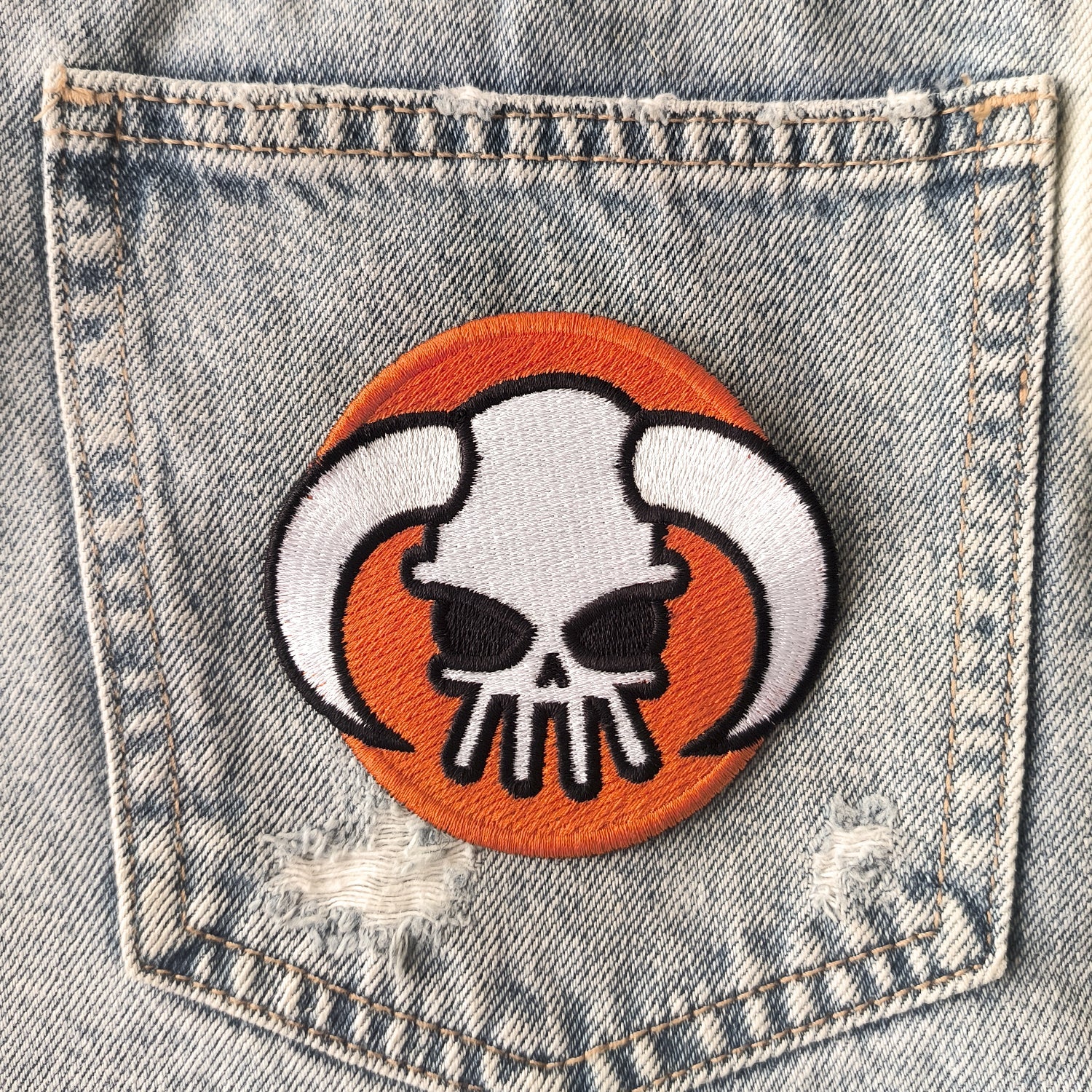 Parche Bordado Anime One Piece Calavera sombrero Ace - Valkynea
