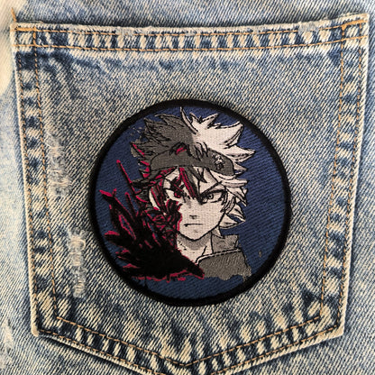 Parche Bordado Black Clover Asta Tazo - Valkynea
