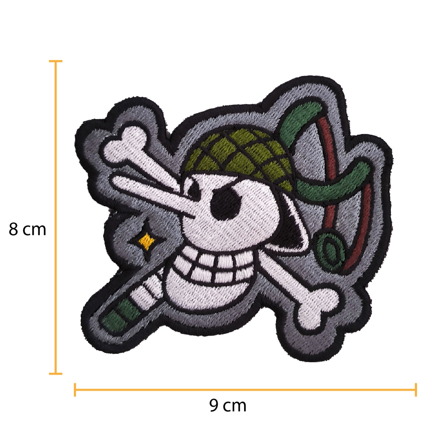 Patch Brodé Crâne Usoop One Piece 8cm