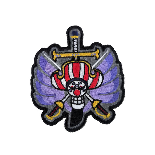 Parche Bordado Anime One Piece Buggy Tripulación - Valkynea
