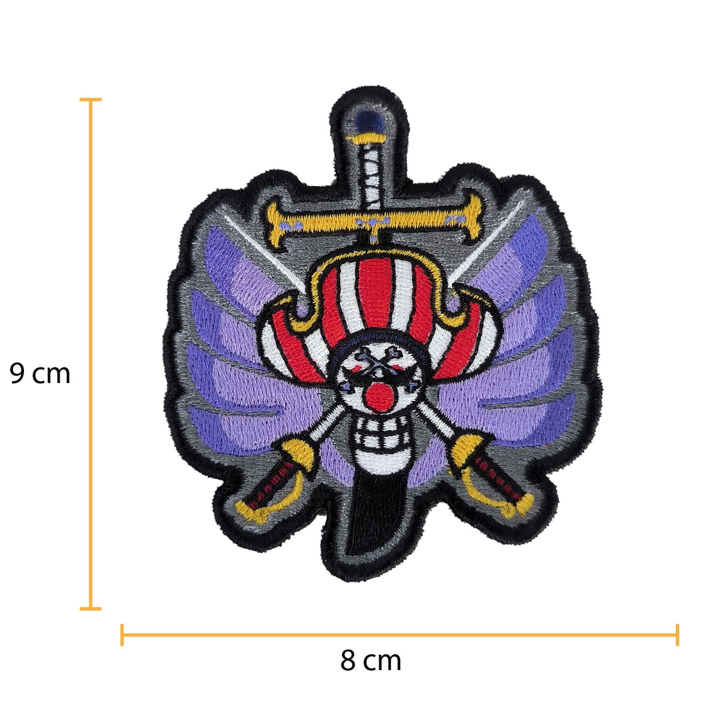 Parche Bordado Anime One Piece Buggy Tripulación - Valkynea