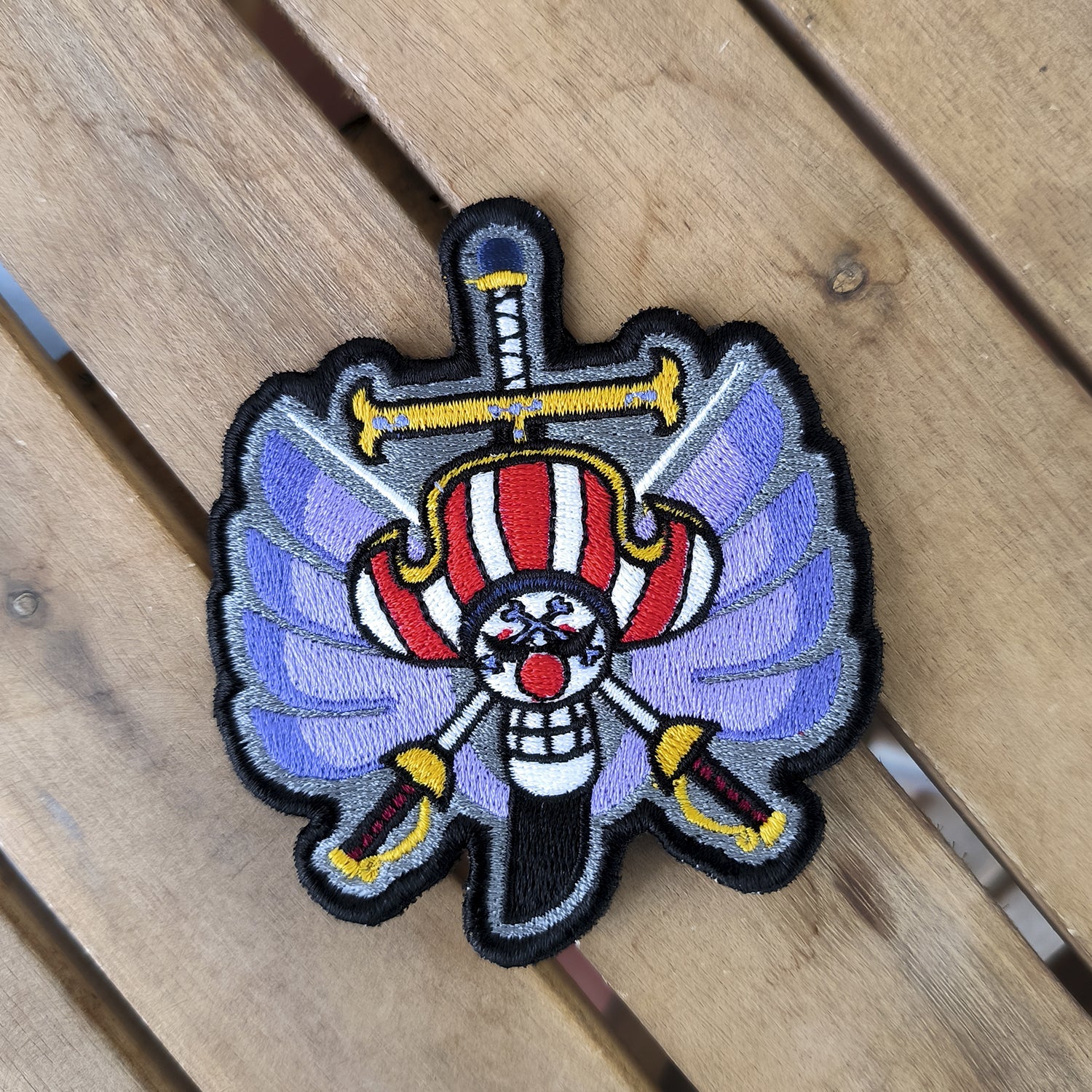 Parche Bordado Anime One Piece Buggy Tripulación - Valkynea