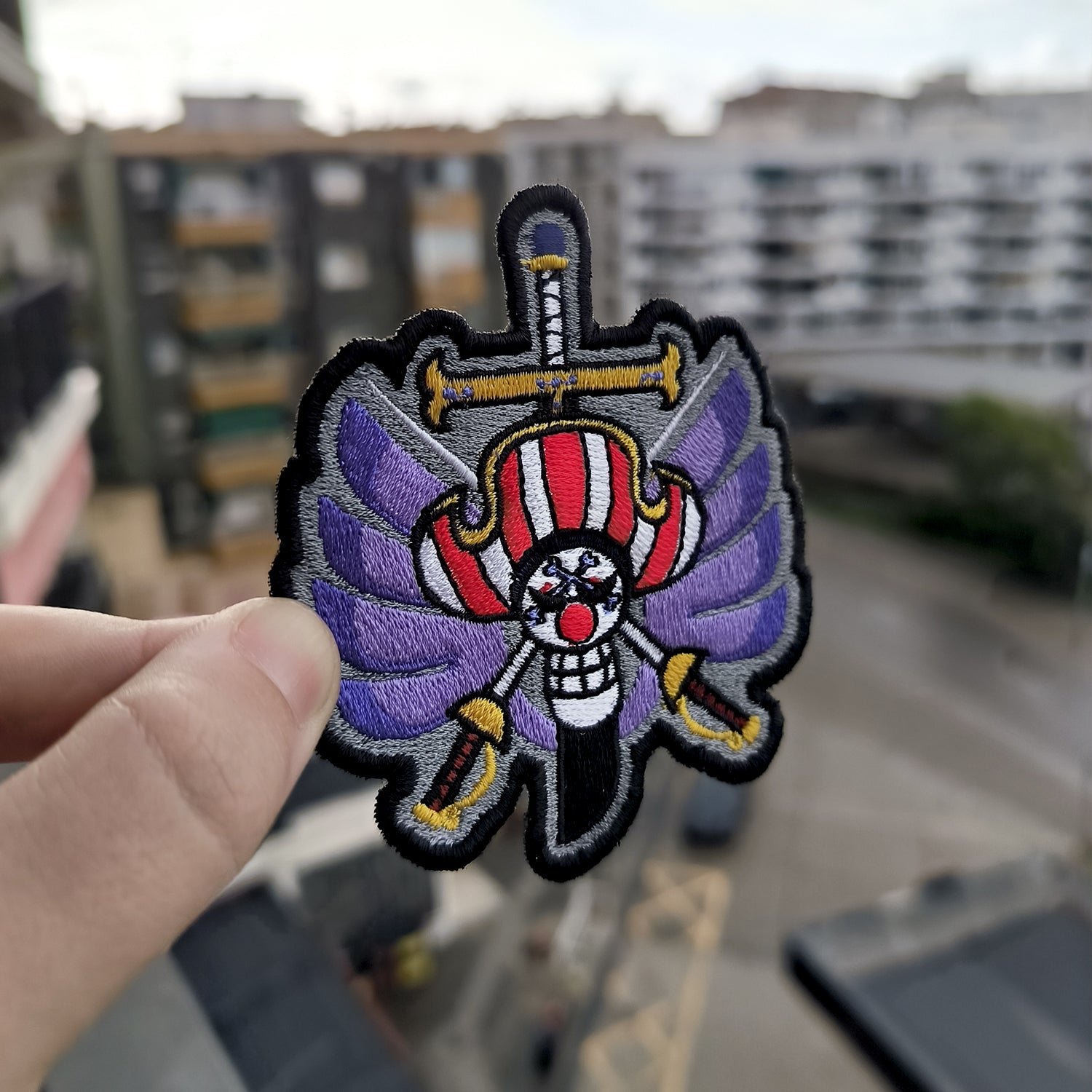 Parche Bordado Anime One Piece Buggy Tripulación - Valkynea