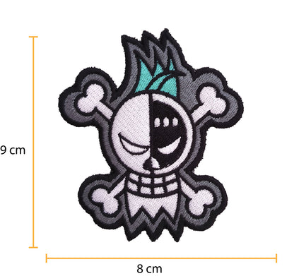 Patch Brodé One Piece Ace Crâne 8cm