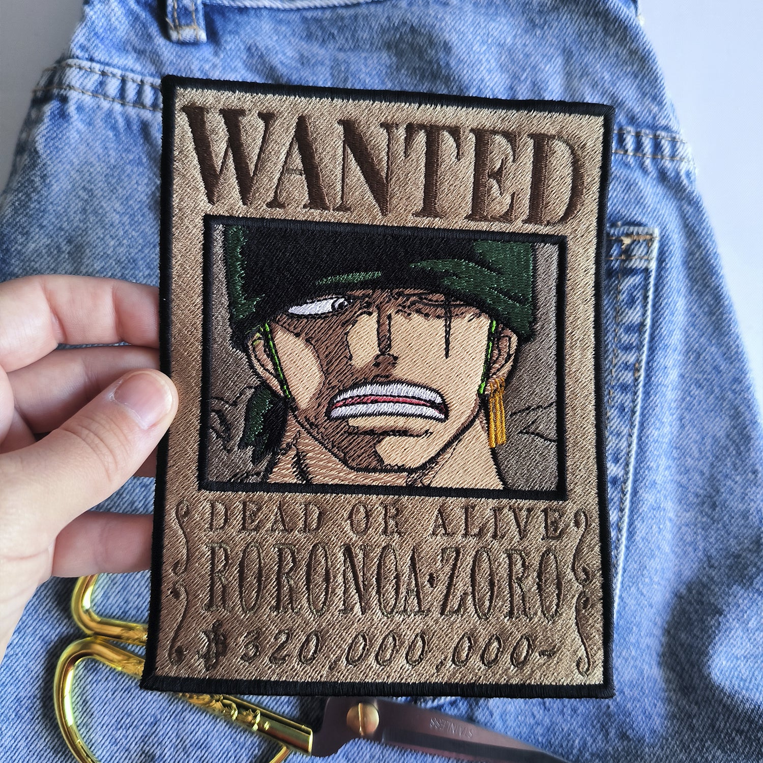 Matriz para bordado One Piece Zoro Wanted/ Patrón Bordado - Valkynea