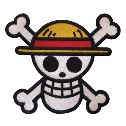 Patch Brodé Crâne Luffy XL 15 Cm