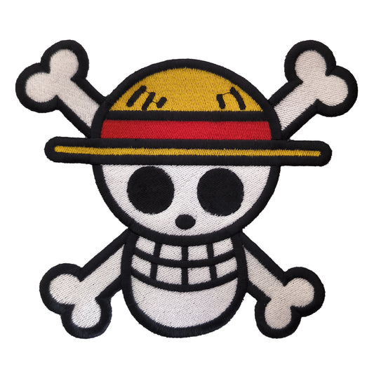 Parche Bordado Anime Calavera Luffy XL 15 Cm