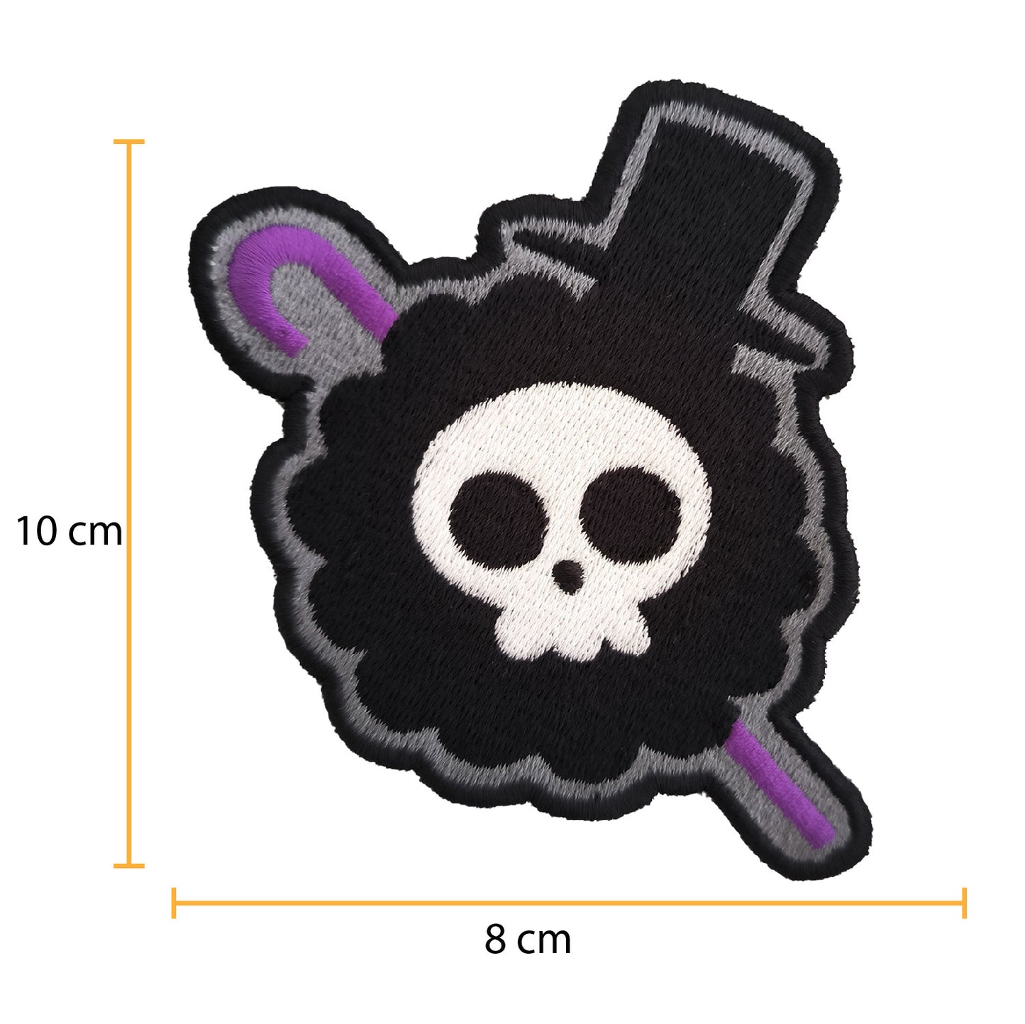 Patch Brodé One Piece Ace Crâne 8cm