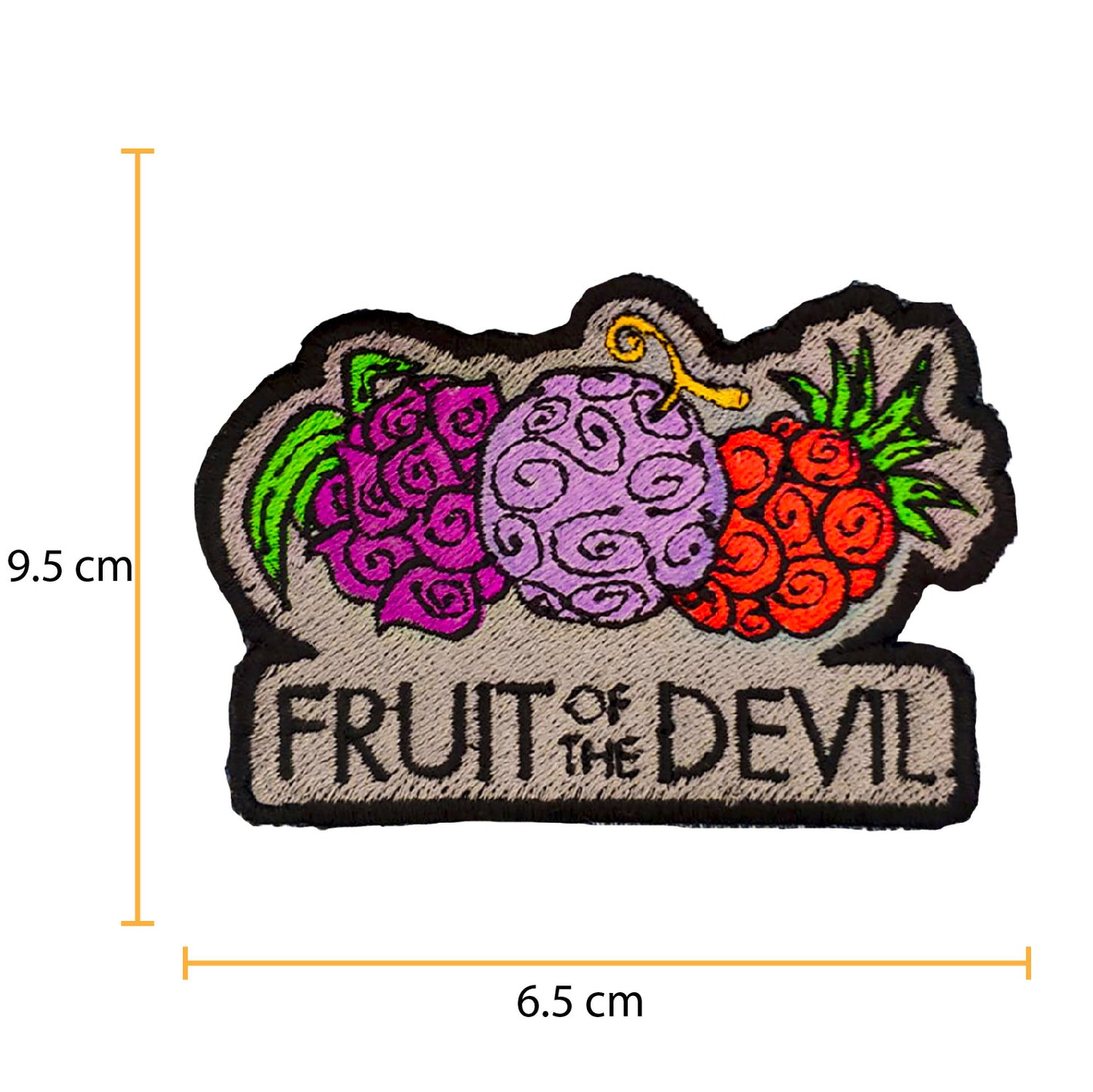 Parche Bordado Anime One Piece Fruit of the Devil 8cm