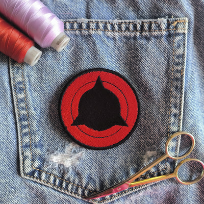 Patch brodé pour les yeux de l'anime Naruto Sharingan, 7 cm x 7 cm