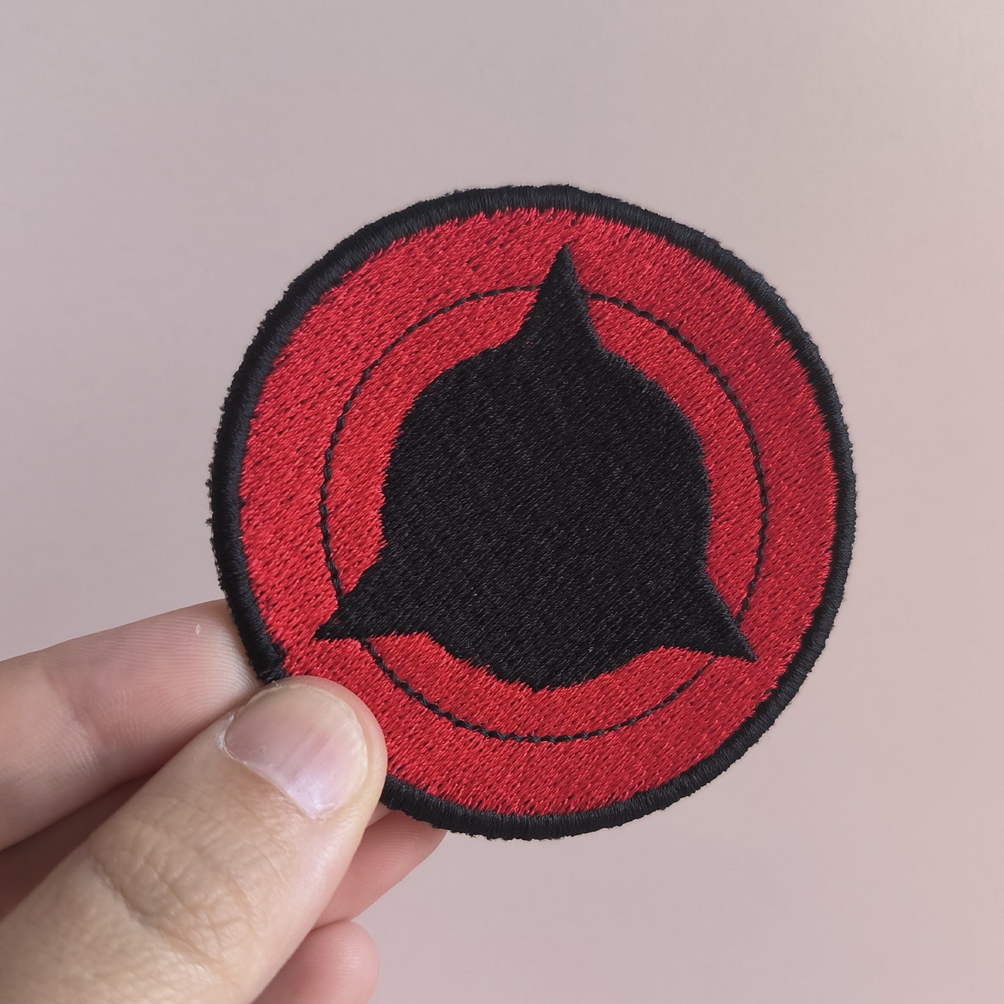 Patch brodé pour les yeux de l'anime Naruto Sharingan, 7 cm x 7 cm