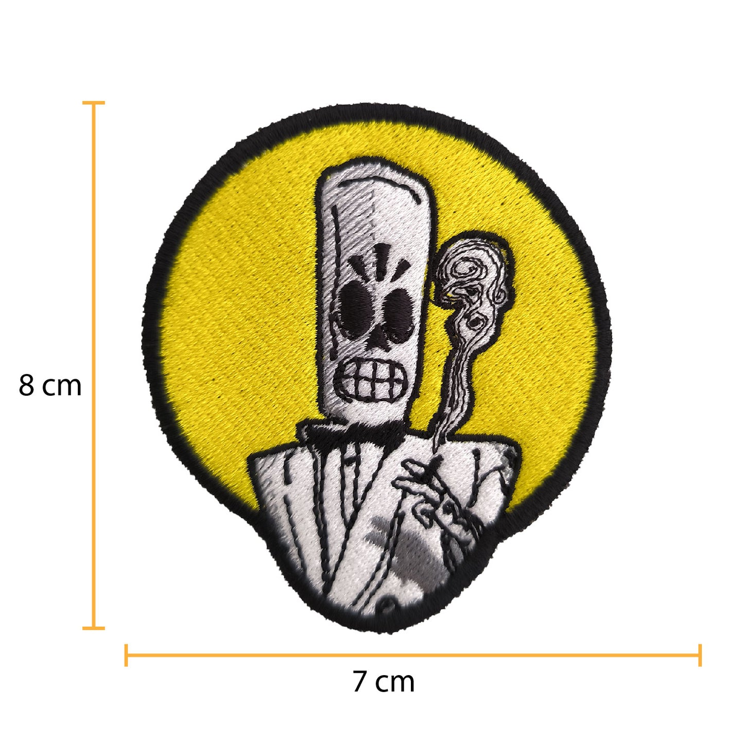 Parche Bordado Mani Calavera 8cm